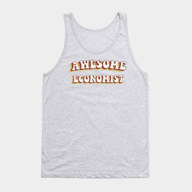 Awesome Economist - Groovy Retro 70s Style Tank Top by LuneFolk